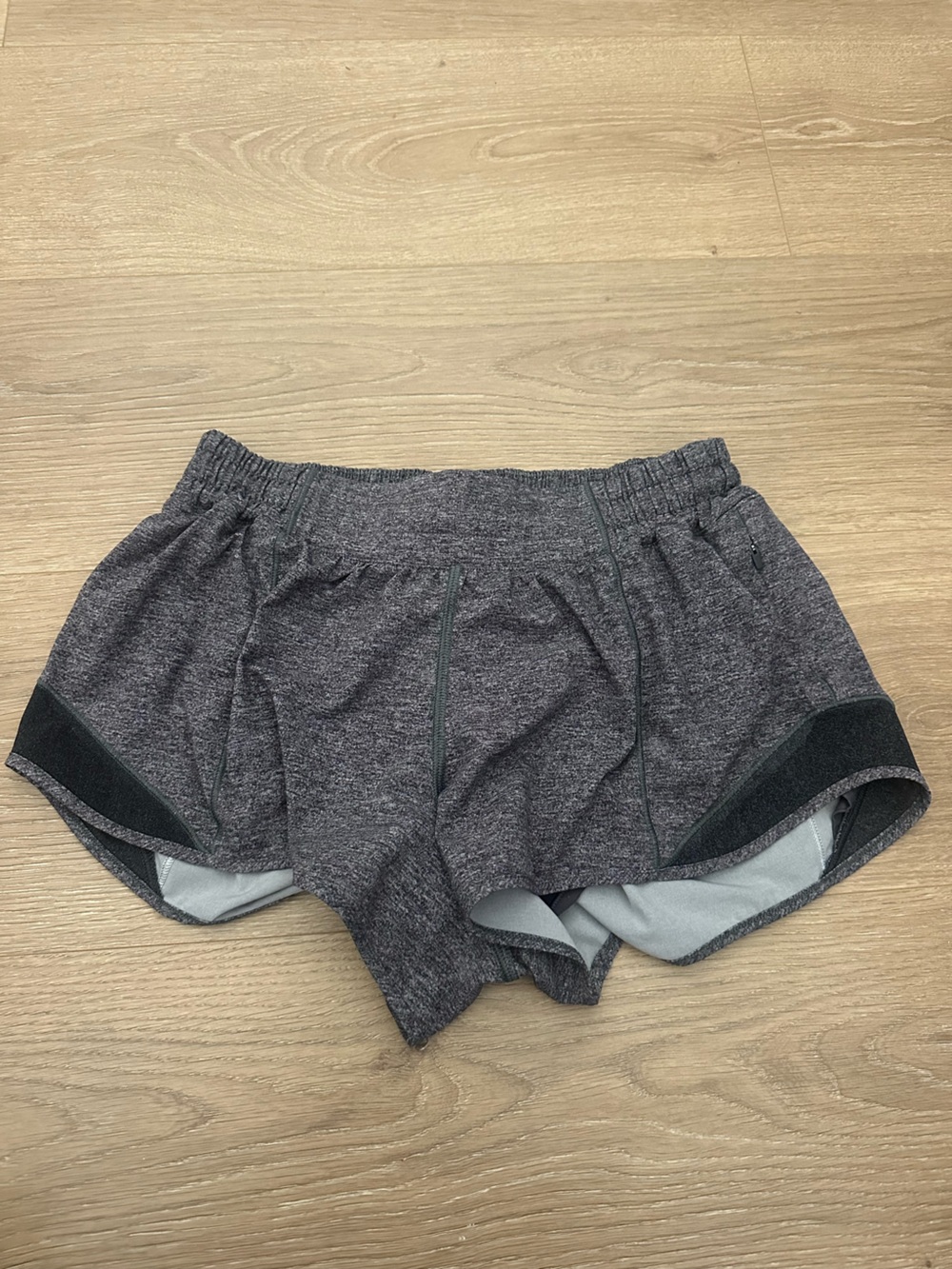 lululemon athletica Heathered Dark Gray Athletic Shorts